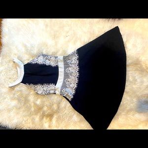 Black dress with lace detail